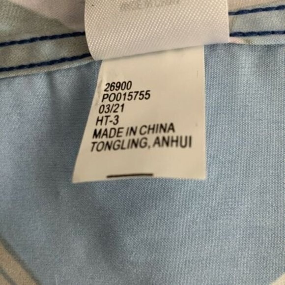 Naruto Shippuden Shirt Men Size M Blue Group Woven Button-up Japanese Text - Picture 7 of 8